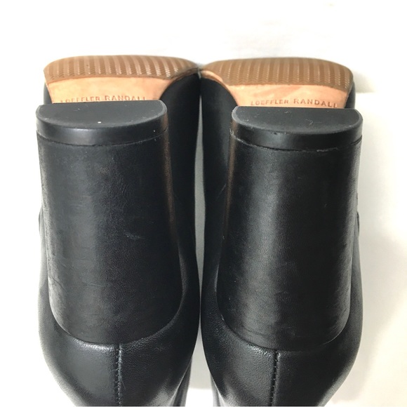 Loeffler Randall Ana-Va Block Heels Side Zip Leather Ankle Boots Black Size 6.5 - Picture 12 of 17